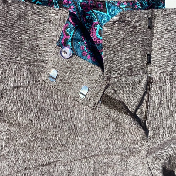 Brown Linen Shorts - Picture 4 of 7